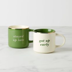 Lenox Fine Lenox Fine Two of a Kind Got Up Early & Stayed Up Late Mugs, Set of 2