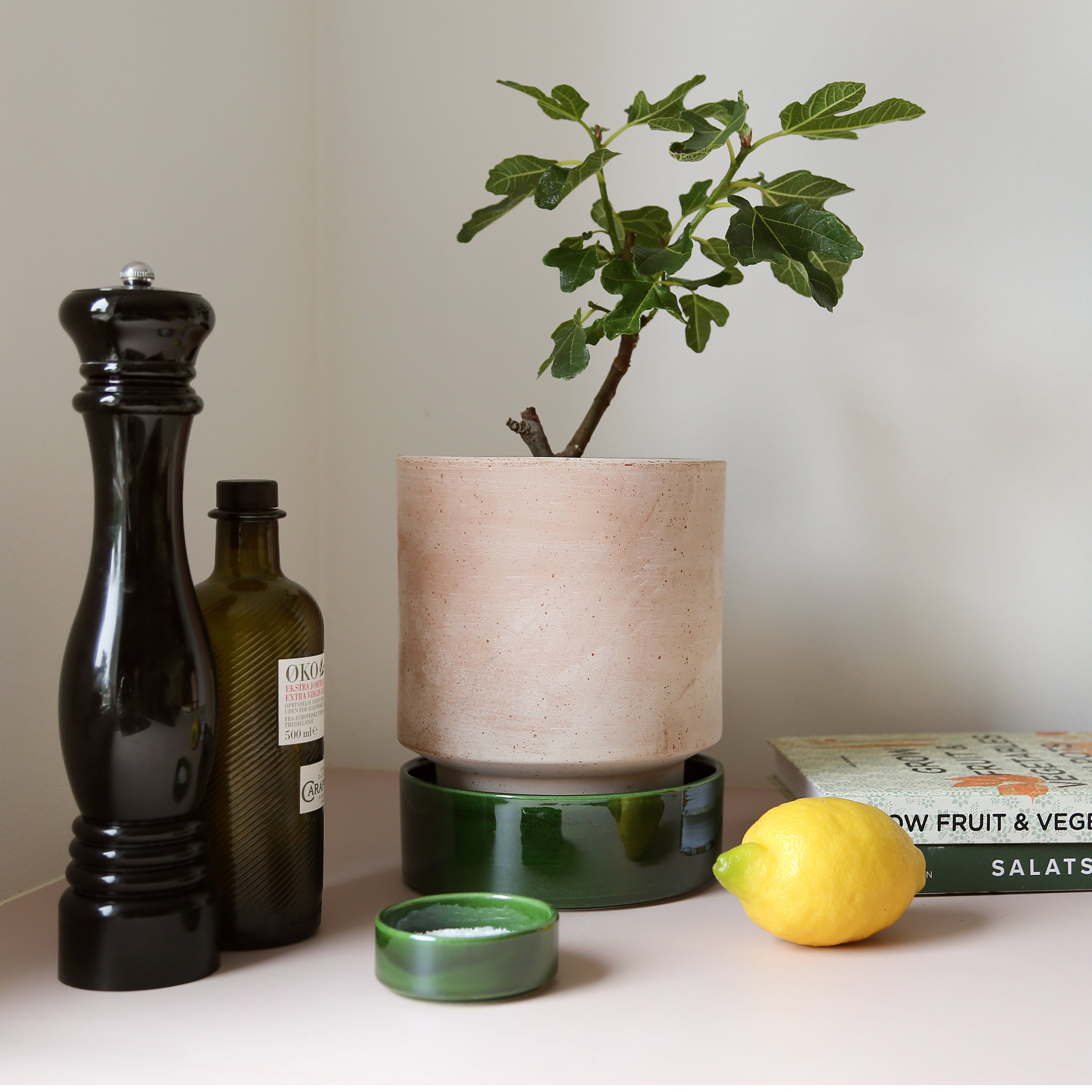 Lenox Fine Lenox Fine Hoff Raw Rosa & Glazed Emerald Green 8cm Pots, Set of 2 - Image 3
