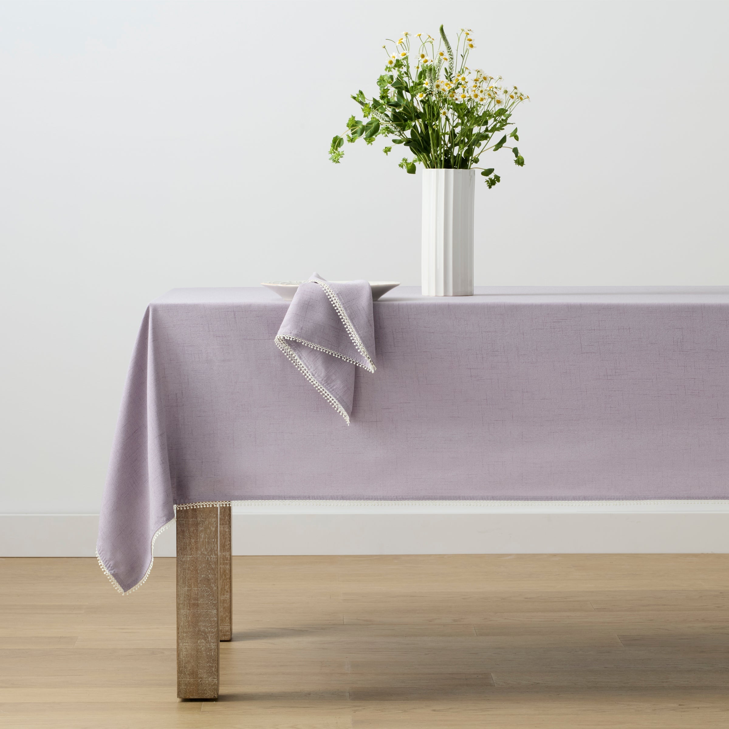 Lenox Fine Lenox Fine French Perle Violet 60x84 Tablecloth - Image 3