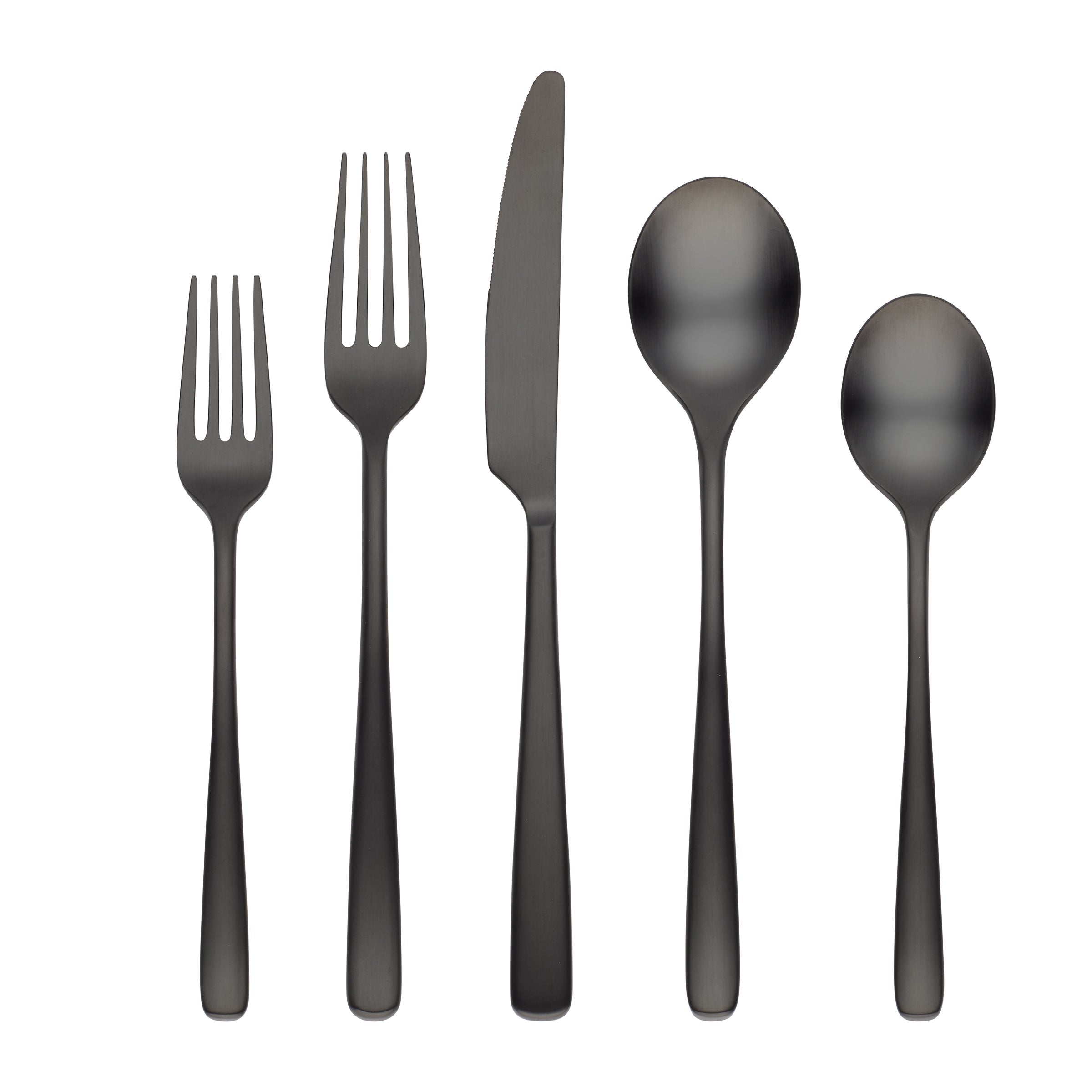 Lenox Fine Lenox Fine Rise Black Satin 20-Piece Flatware Set