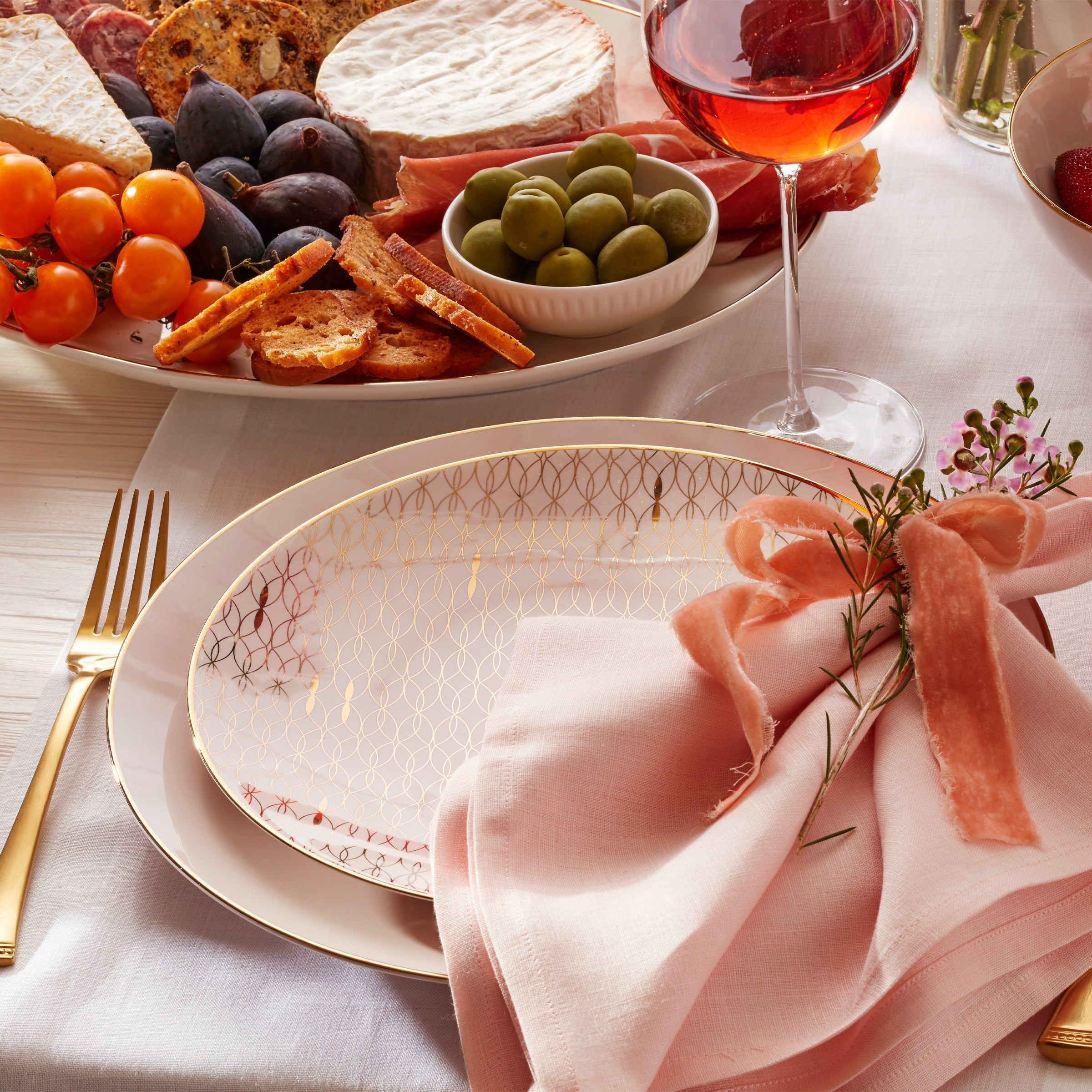 Lenox Fine Lenox Fine Trianna Blush 12-Piece Dinnerware Set - Image 5