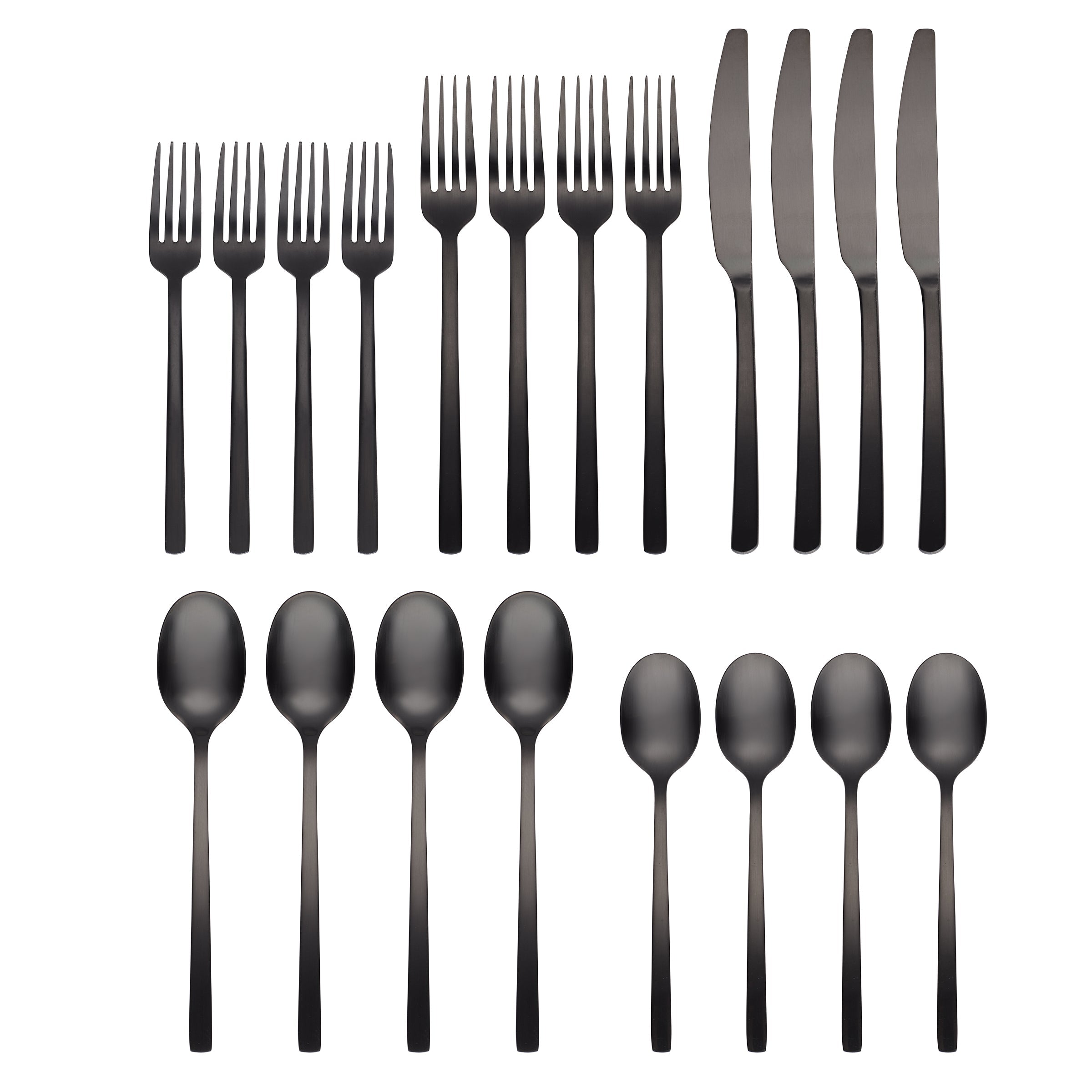 Lenox Fine Lenox Fine Beacon Black Satin 20-Piece Flatware Set - Image 2