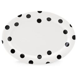 Lenox Fine Lenox Fine Deco Dot Oval Serving Platter