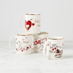Alternative view of Lenox Fine Lenox Fine Snoopy Valentine's Day Mugs, Set of 4