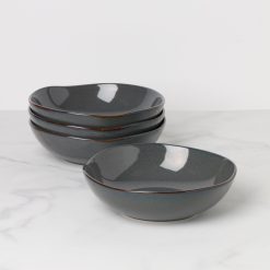 Lenox Fine Lenox Fine Organic Shades Gray Pasta Bowls, Set of 4