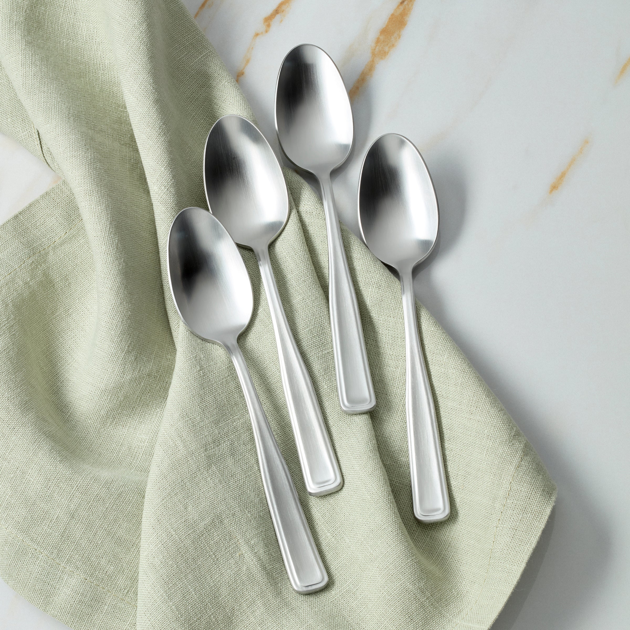 Lenox Fine Lenox Fine Reid Satin Dinner Spoons, Set of 4 - Image 2