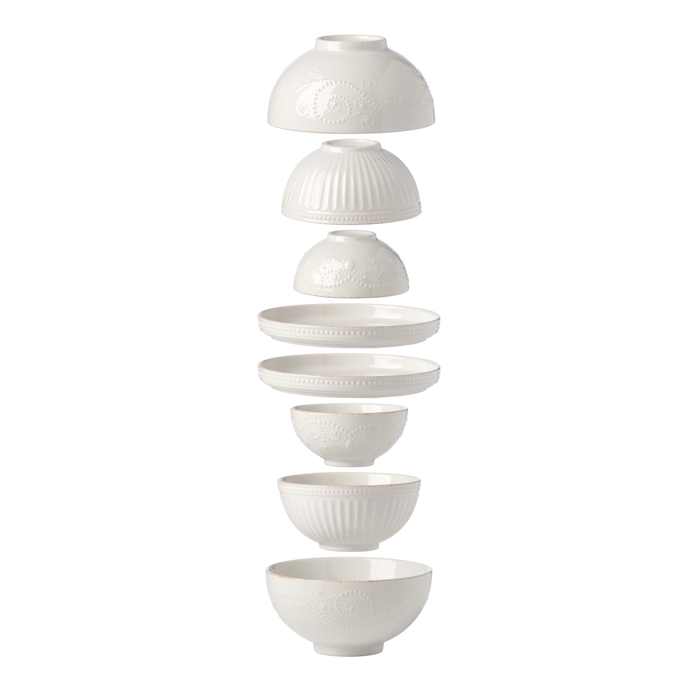 Lenox Fine Lenox Fine French Perle Luna 8-Piece Nesting Dinnerware Set - Image 2