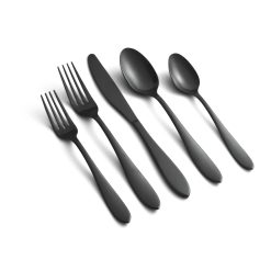 Lenox Fine Lenox Fine Delia Black Satin 20-Piece Flatware Set