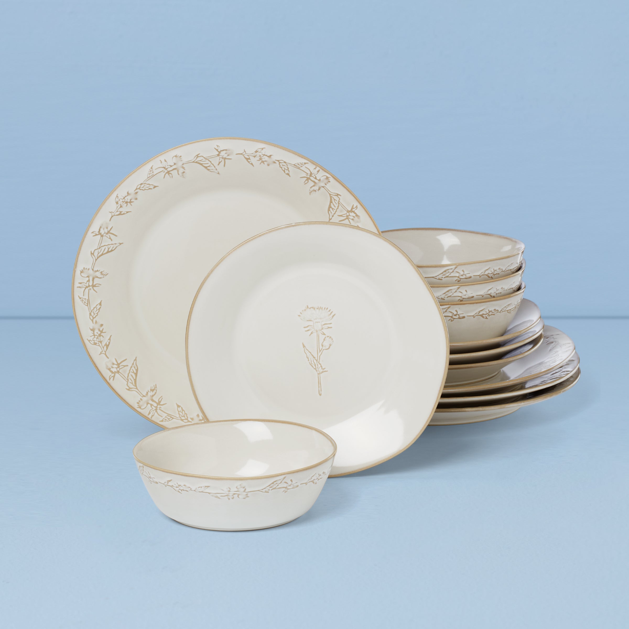 Lenox Fine Lenox Fine Homespun 12-Piece Dinnerware Set