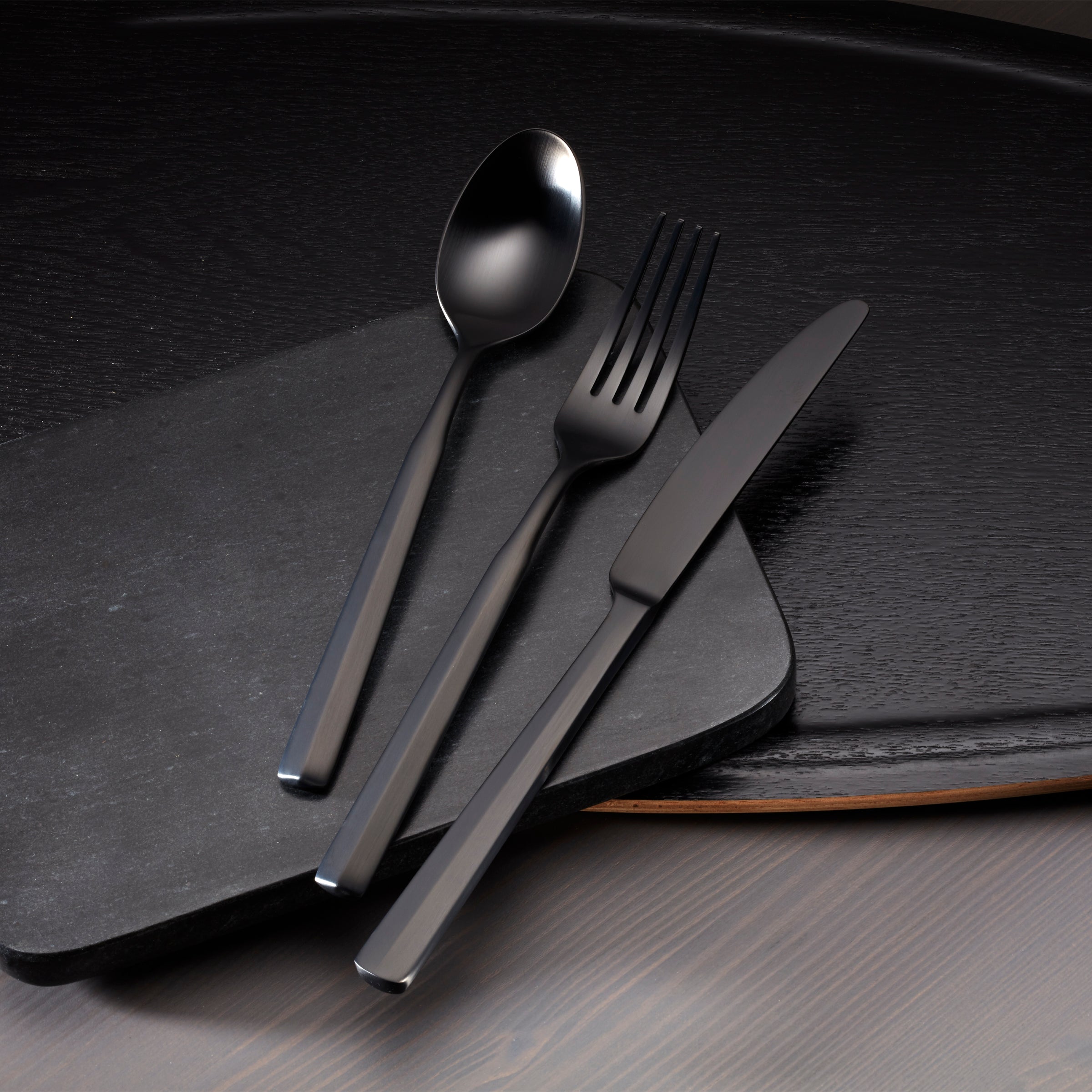 Lenox Fine Lenox Fine Ryder Black Satin 20-Piece Flatware Set - Image 4