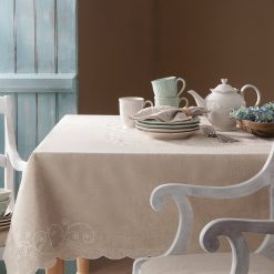Lenox Fine Lenox Fine French Perle Linen 60x102 Tablecloth