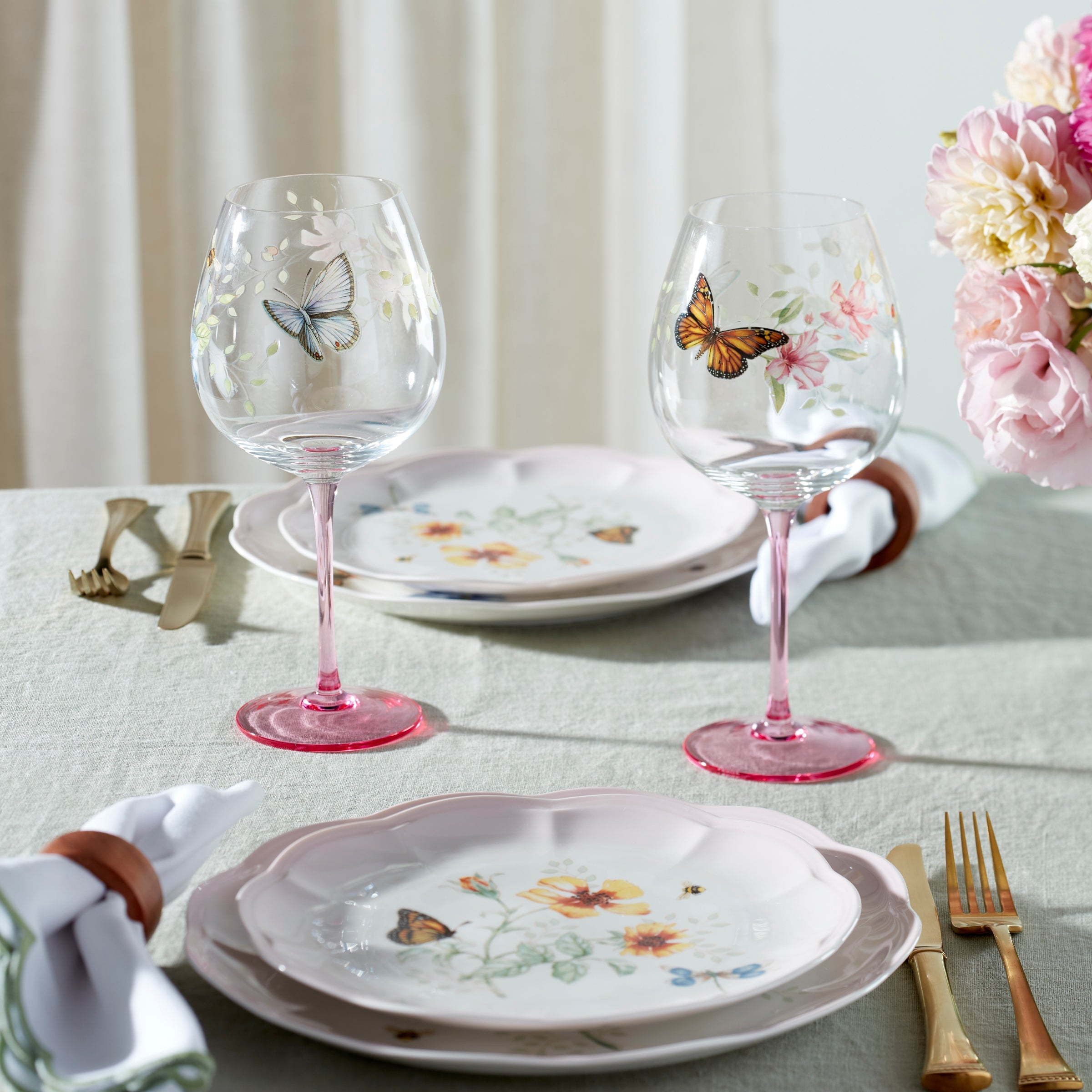Lenox Fine Lenox Fine Butterfly Meadow Pink Decal Balloon, Set of 4 - Image 3