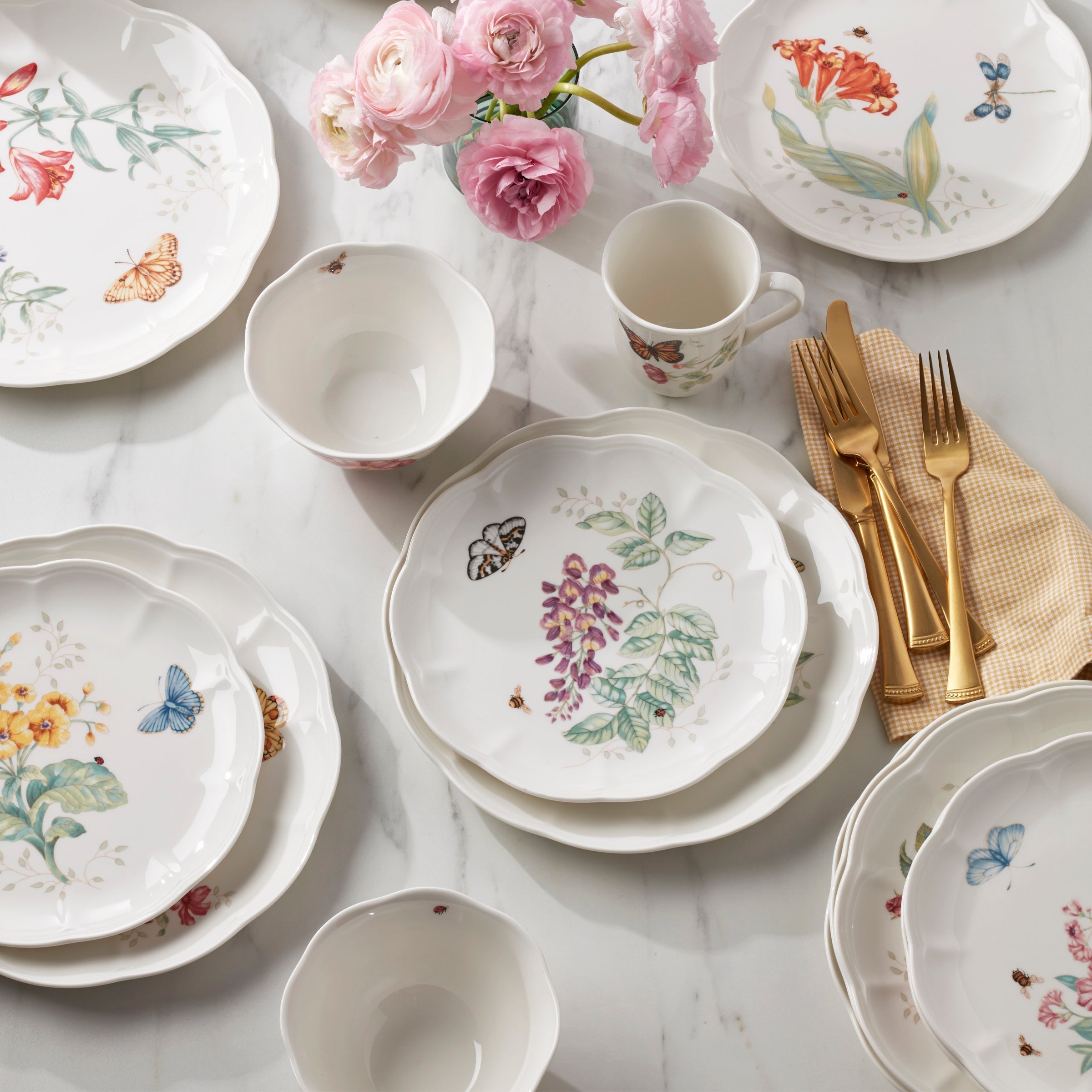 Lenox Fine Lenox Fine Butterfly Meadow 24-Piece Dinnerware Set - Image 6