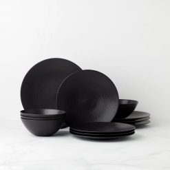 Lenox Fine Lenox Fine LX Collective Black 12-Piece Dinnerware Set