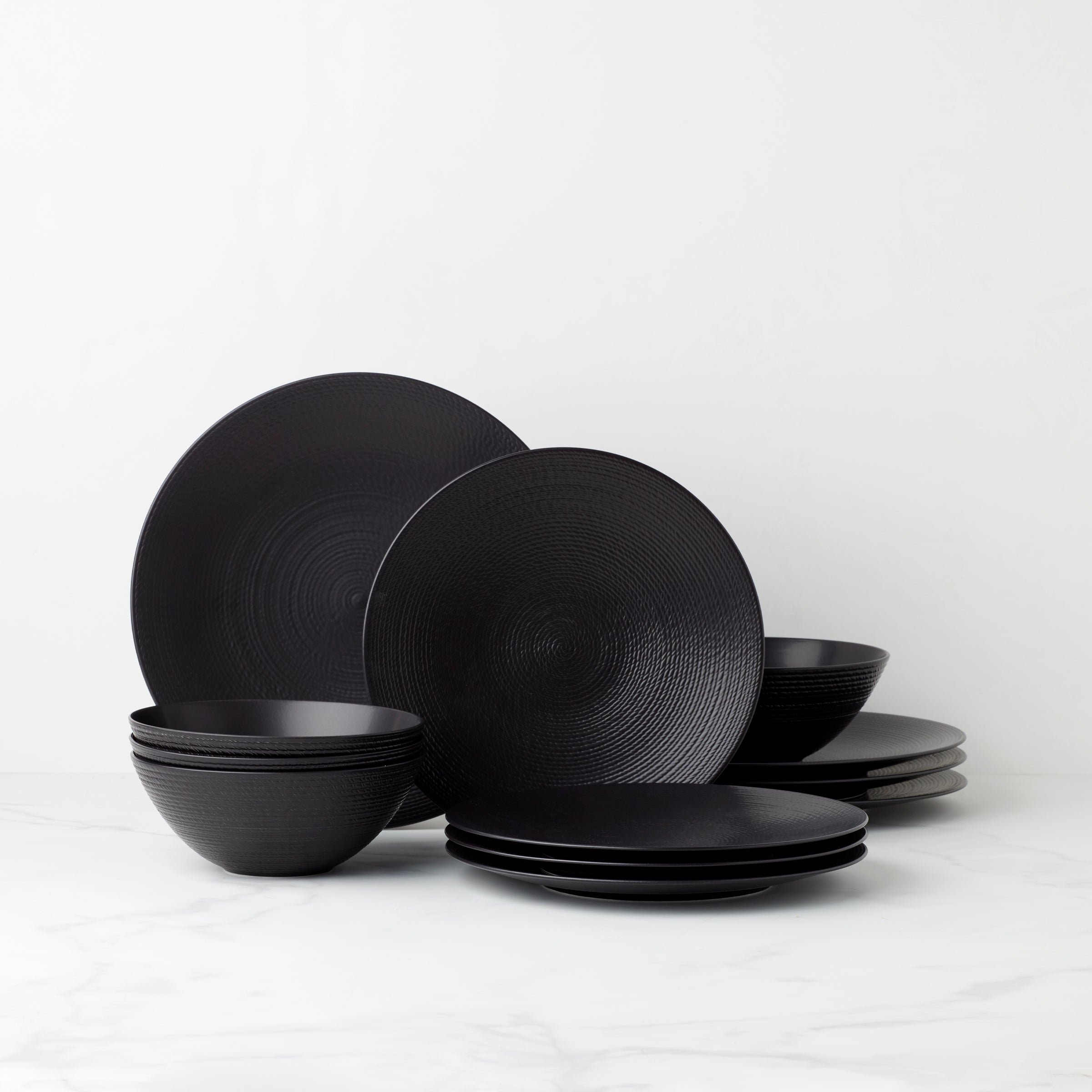 Lenox Fine Lenox Fine LX Collective Black 12-Piece Dinnerware Set