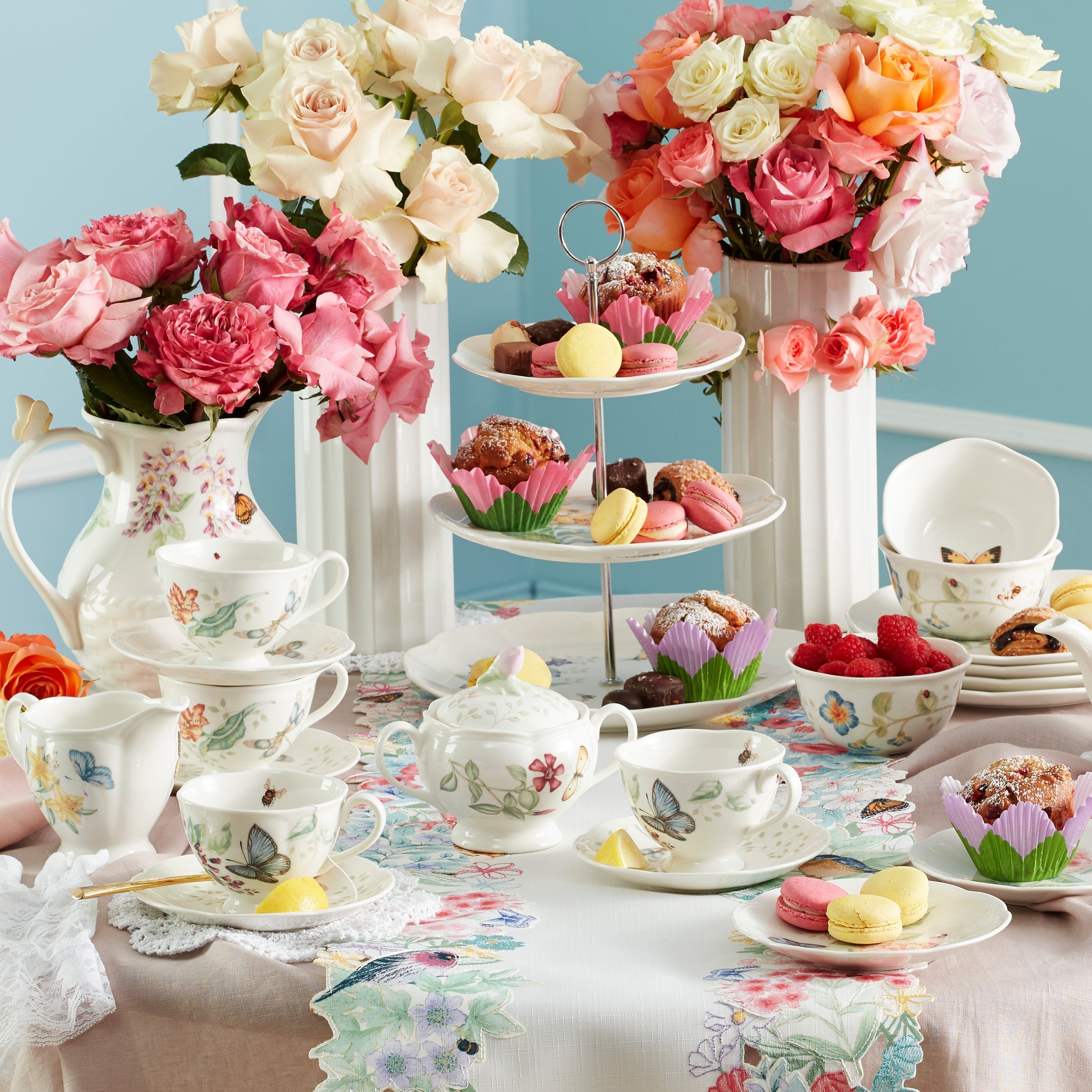 Lenox Fine Lenox Fine Butterfly Meadow 3-Tiered Server - Image 3