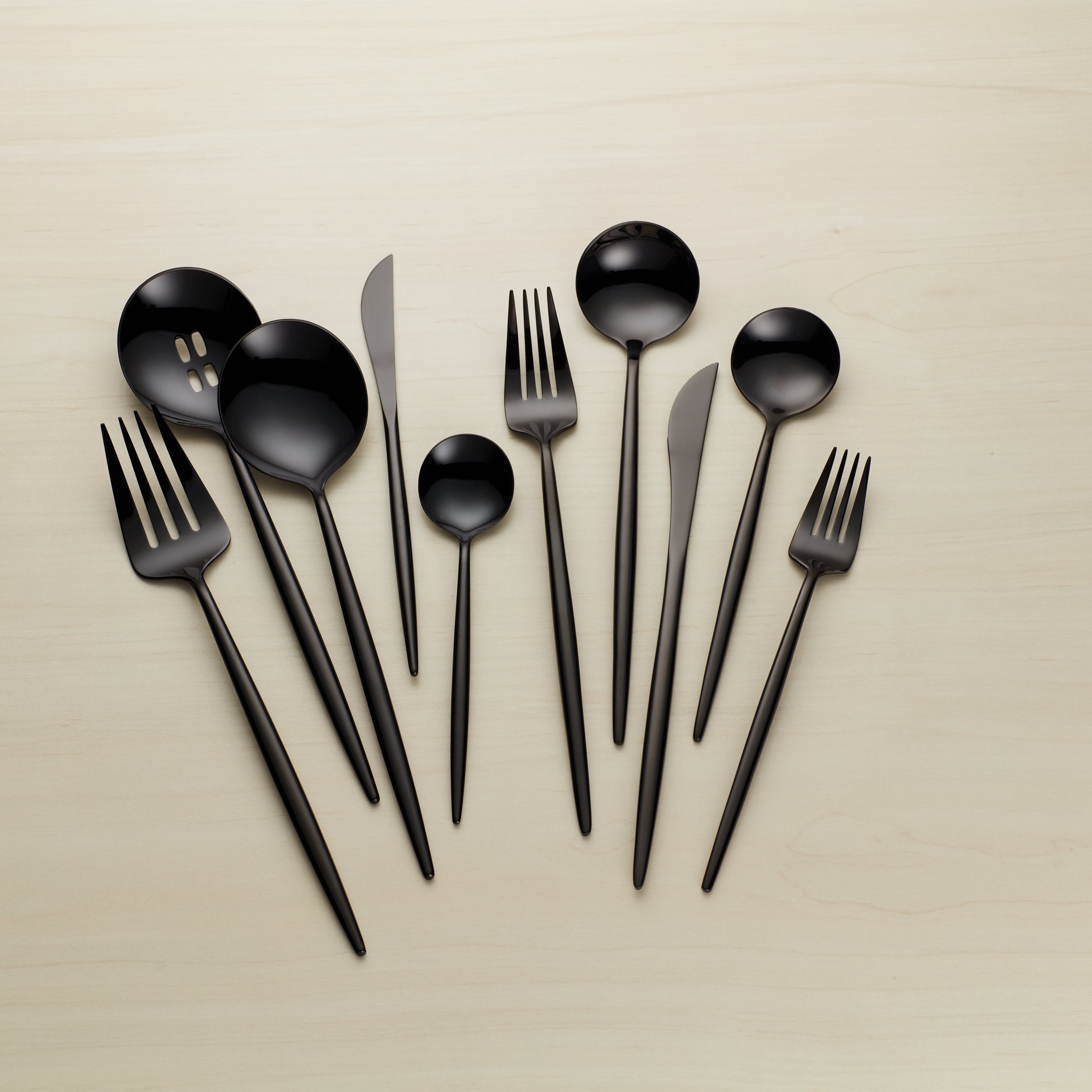 Lenox Fine Lenox Fine Zephyr Black Mirror 45-Piece Flatware Set - Image 5