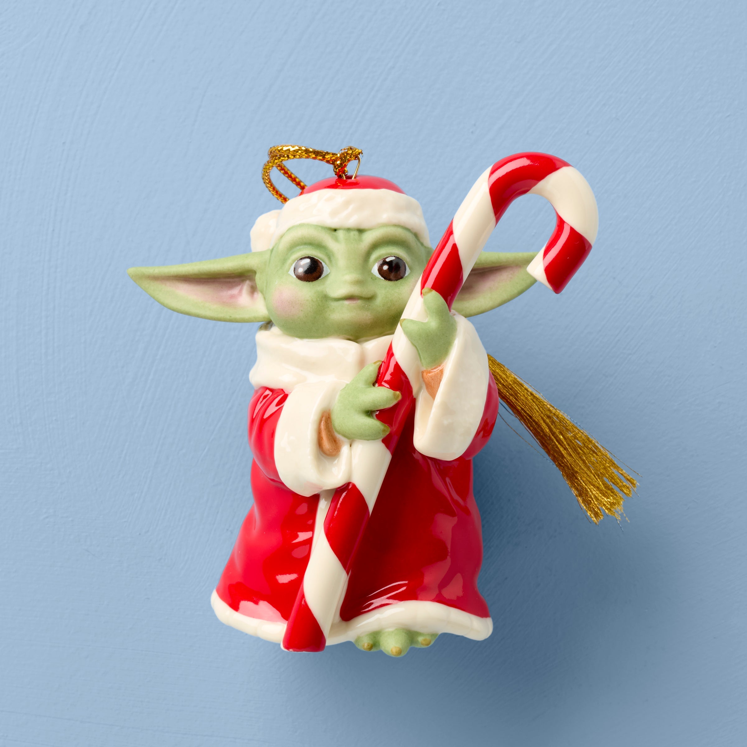 Lenox Fine Lenox Fine Grogu with Candy Cane Ornament