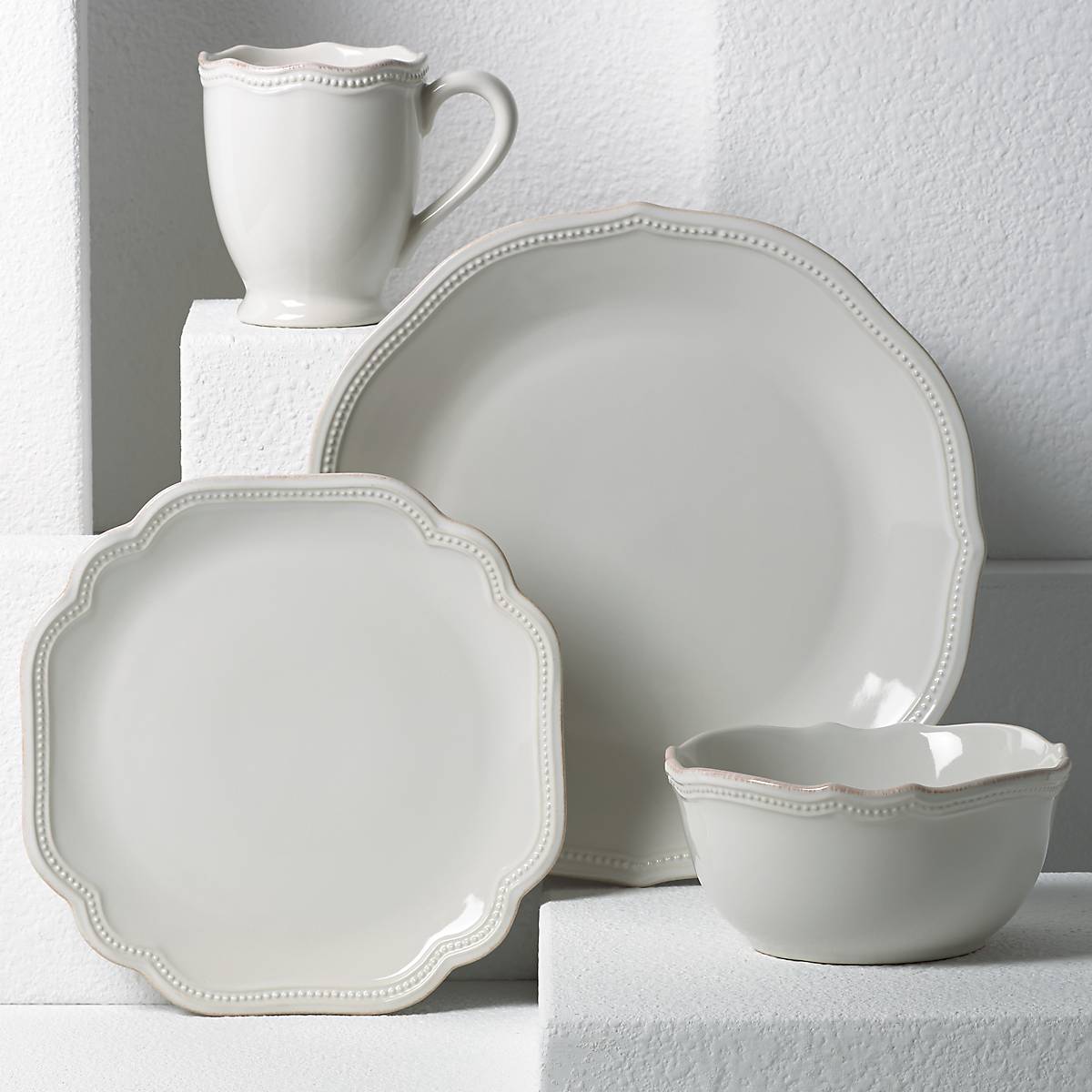 Lenox Fine Lenox Fine French Perle Bead White 4-Piece Place Setting - Image 2