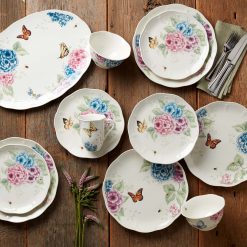 Alternative view of Lenox Fine Lenox Fine Butterfly Meadow Hydrangea 12-Piece Dinnerware Set