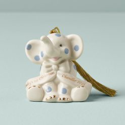Lenox Fine Lenox Fine Personalized Blue Elephant Ornament