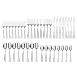 Alternative view of Lenox Fine Lenox Fine Mena Frost 40-Piece Flatware Set with Chrome Caddy