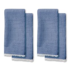 Alternative view of Lenox Fine Lenox Fine French Perle Periwinkle 19x19 Napkins, Set of 4