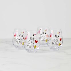 Lenox Fine Lenox Fine Snoopy Valentine's Day Tumblers, Set of 4