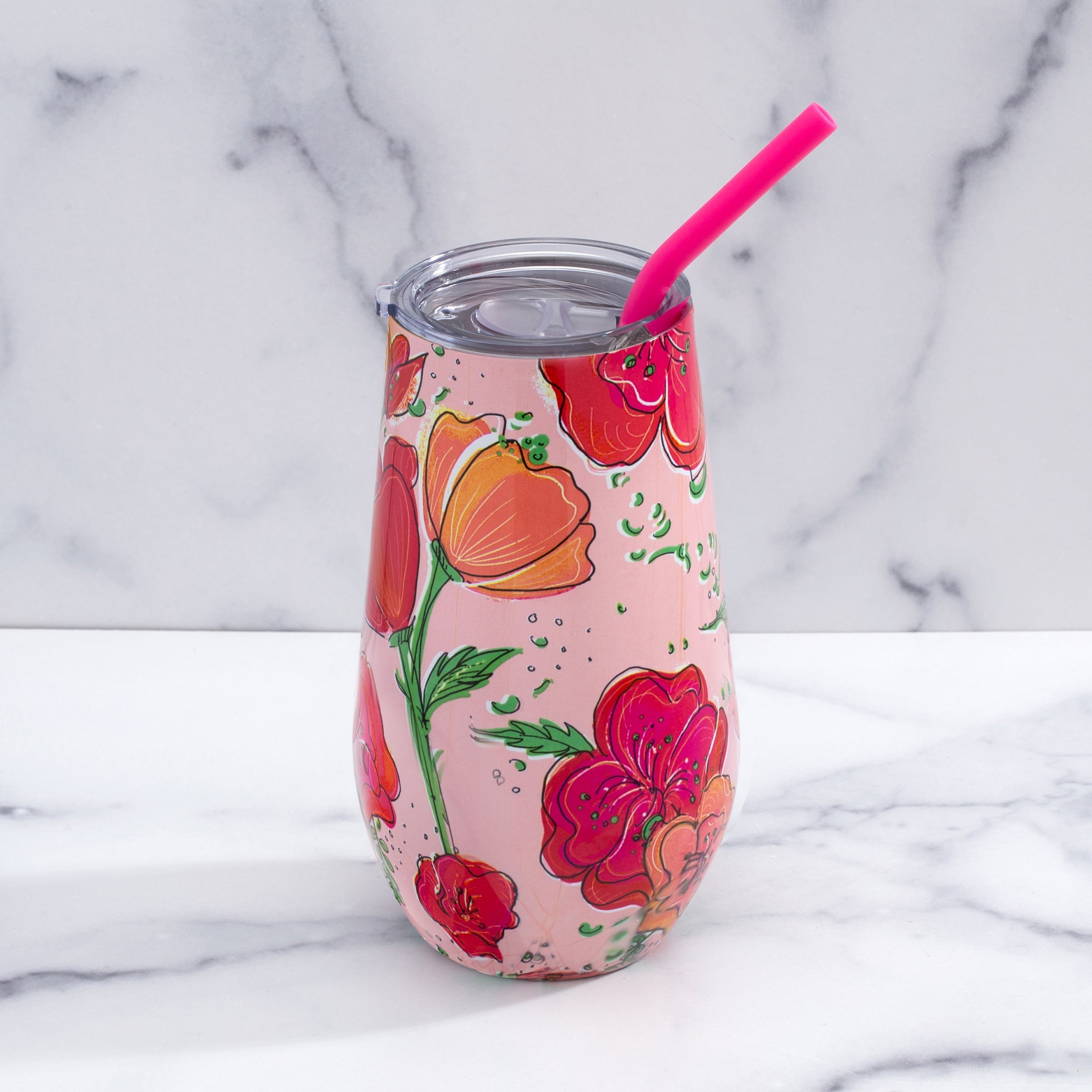 Lenox Fine Lenox Fine Floral Wine Tumbler With Straw, Set of 12 - Image 2