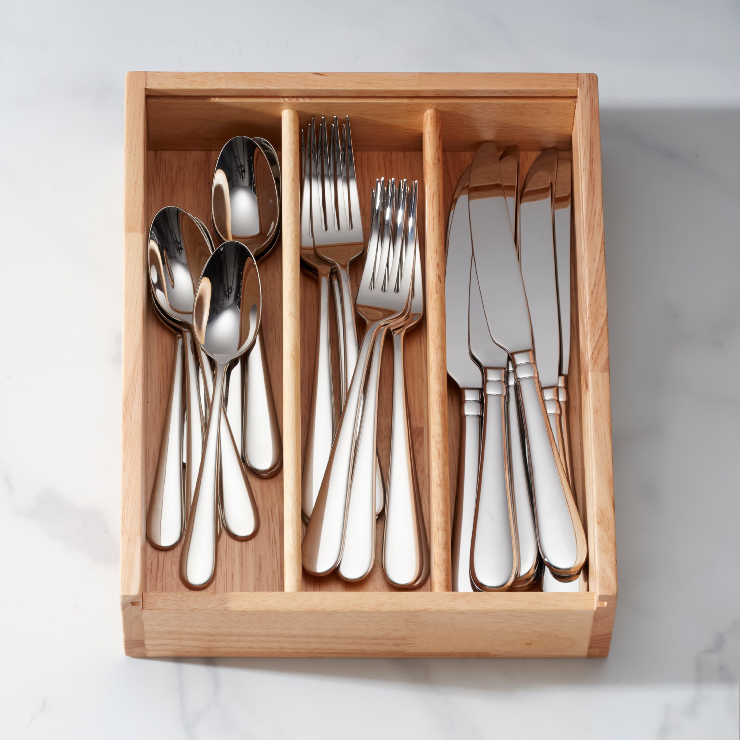 Lenox Fine Lenox Fine Studio 1414 Mirror 24 Piece Flatware Set with Caddy - Image 7
