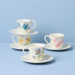 Alternative view of Lenox Fine Lenox Fine Butterfly Meadow Espresso Cup & Saucers, Set of 4