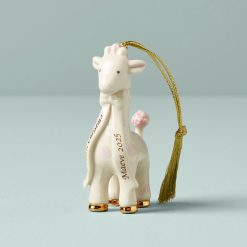 Lenox Fine Lenox Fine Personalized Baby's Pink Giraffe Ornament