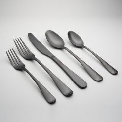 Lenox Fine Lenox Fine Rhiannon Black Satin 20-Piece Flatware Set