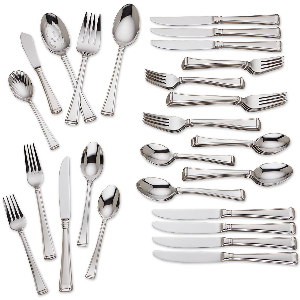 Lenox Fine Lenox Fine Column 45-Piece Flatware Set