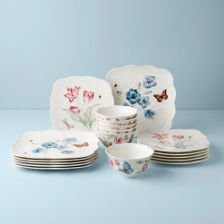 Lenox Fine Lenox Fine Butterfly Meadow Square 18-Piece Dinnerware Set