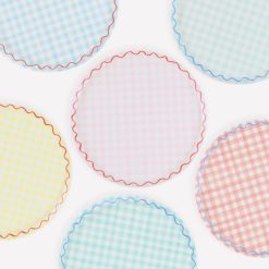 Lenox Fine Lenox Fine Gingham Reusable Large Plates, Set of 6