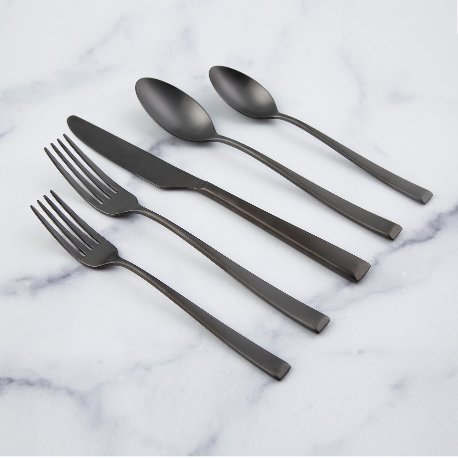 Lenox Fine Lenox Fine Marlise Black Satin 20-Piece Flatware Set - Image 3