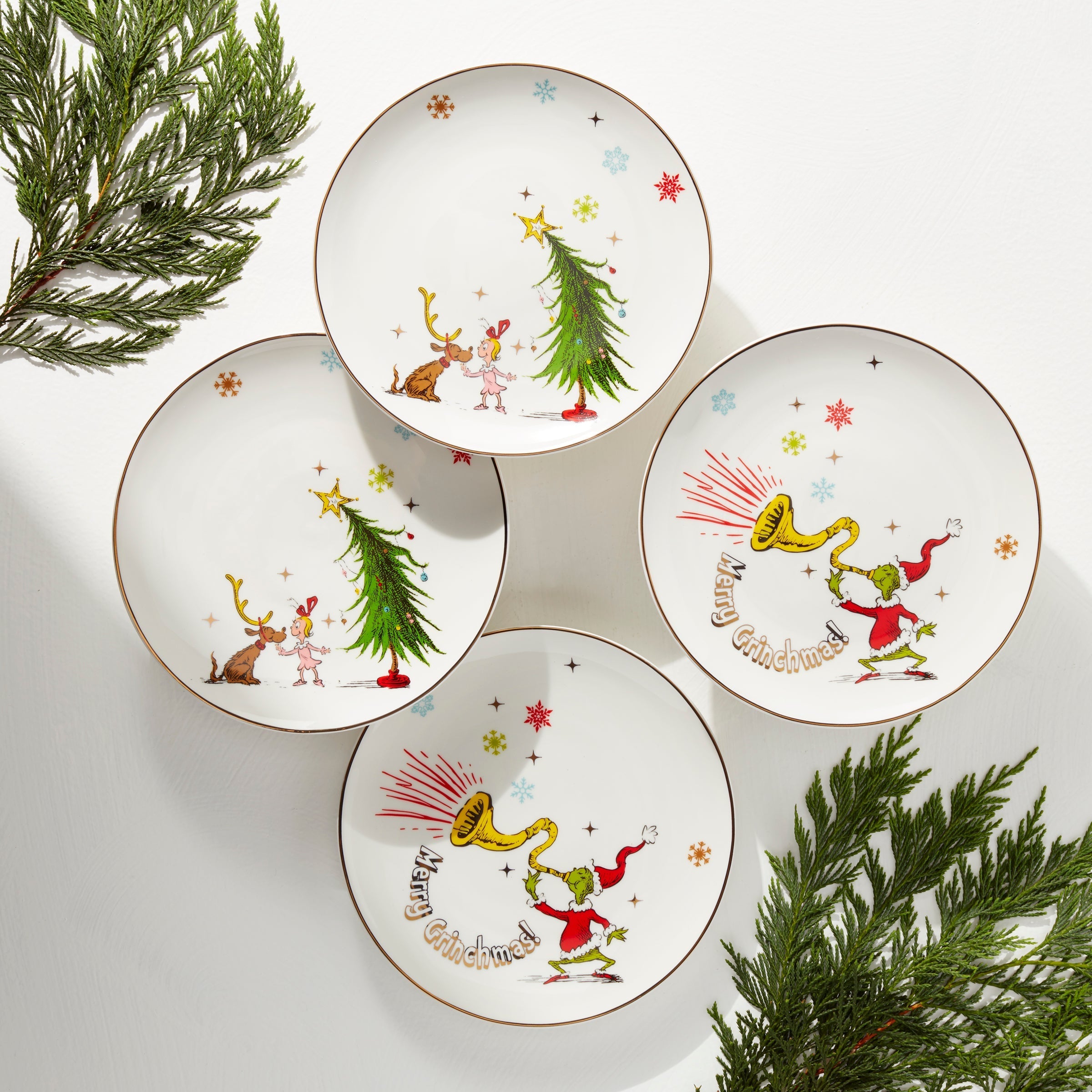 Lenox Fine Lenox Fine Merry Grinchmas Assorted Accent Plates, Set of 4 - Image 6