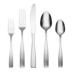 Lenox Fine Lenox Fine Madison Satin 62-Piece Flatware Set with Wood Tray