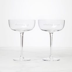 Lenox Fine Lenox Fine Winding Down & Cheering Up Coupe Glasses, Set of 2