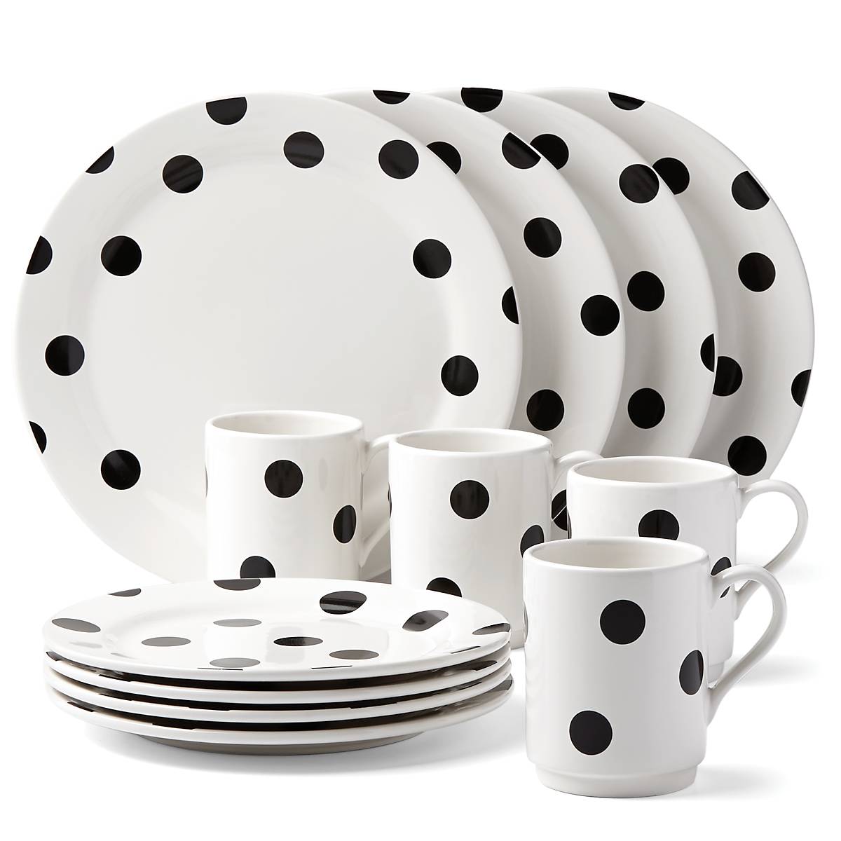 Lenox Fine Lenox Fine Deco Dot 12-Piece Dinnerware Set