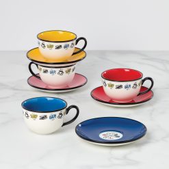 Lenox Fine Lenox Fine Chef Snoopy Tea Cup & Saucers, Set of 4
