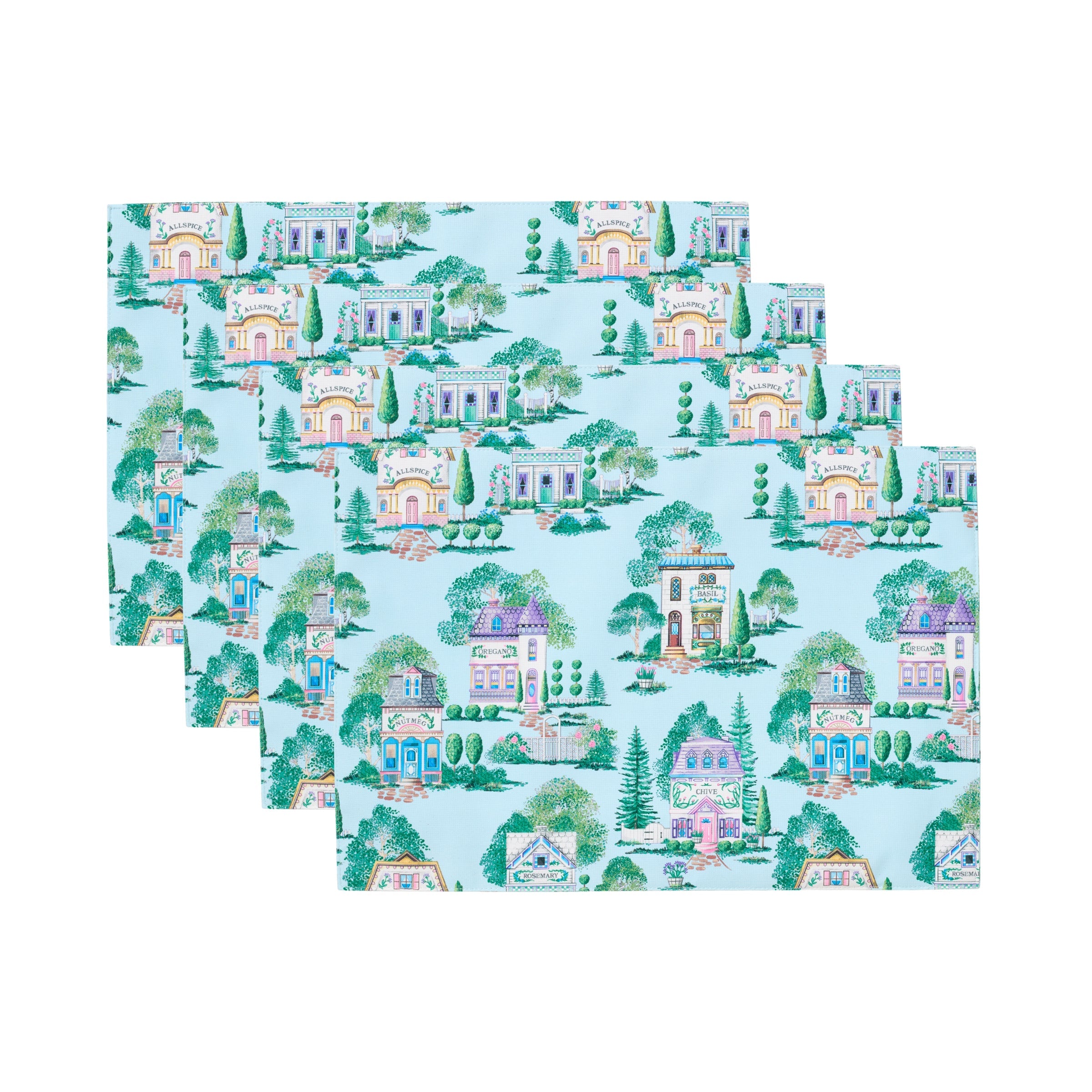 Lenox Fine Lenox Fine Lenox Spice Village Allover Placemats, Set of 4
