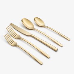 Lenox Fine Lenox Fine Beacon Gold Mirror 20-Piece Flatware Set