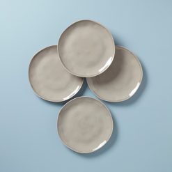 Lenox Fine Lenox Fine Bay Colors Grey Dinner Plates, Set of 4