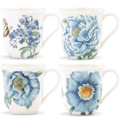 Alternative view of Lenox Fine Lenox Fine Butterfly Meadow Blue Mugs, Set of 4