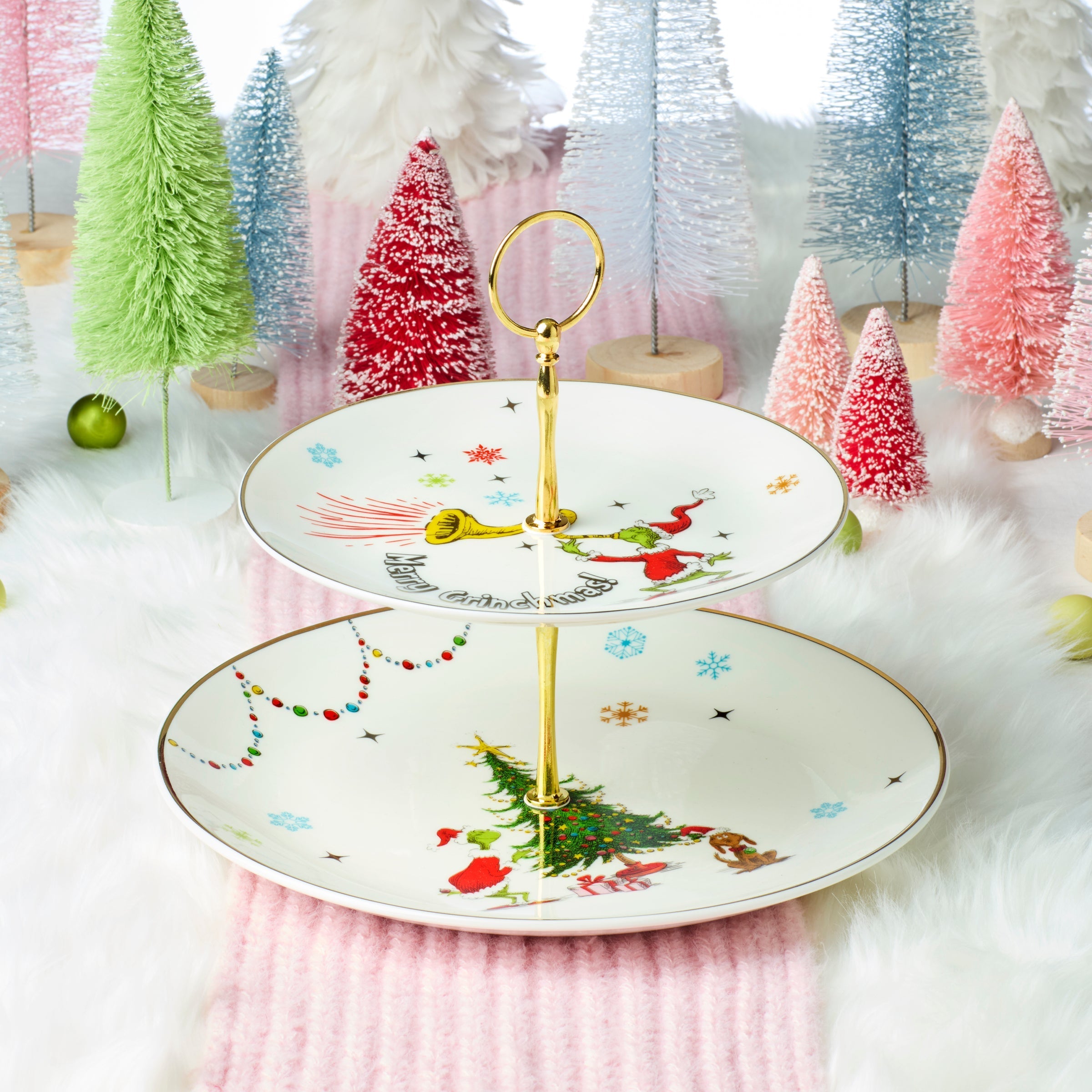 Lenox Fine Lenox Fine Merry Grinchmas 2-Tiered Server - Image 2