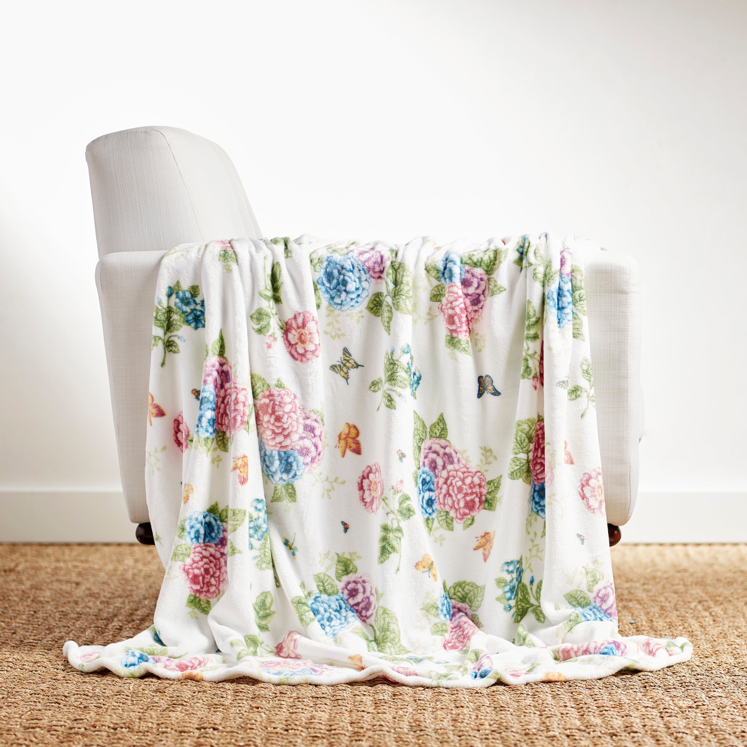 Lenox Fine Lenox Fine Butterfly Meadow Hydrangea Throw Blanket - Image 7
