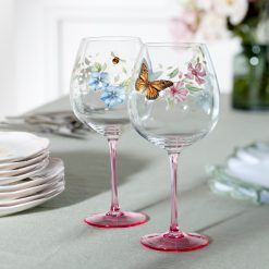 Alternative view of Lenox Fine Lenox Fine Butterfly Meadow Pink Decal Balloon, Set of 4