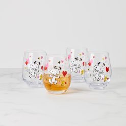 Alternative view of Lenox Fine Lenox Fine Snoopy Valentine's Day Tumblers, Set of 4